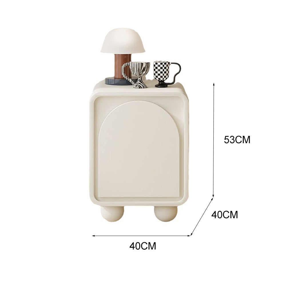 LIVARA NT1050 Cream-Style MDF Painted Bedside Table