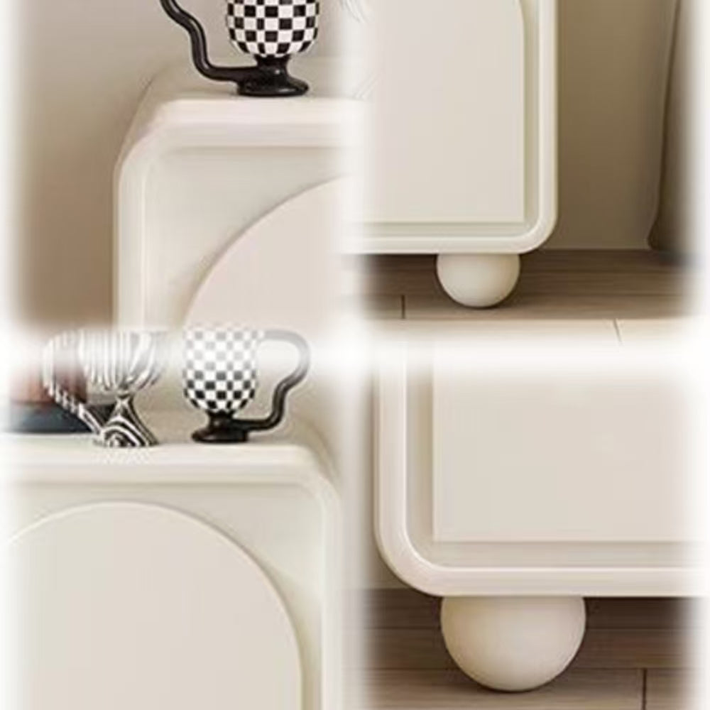 LIVARA NT1050 Cream-Style MDF Painted Bedside Table