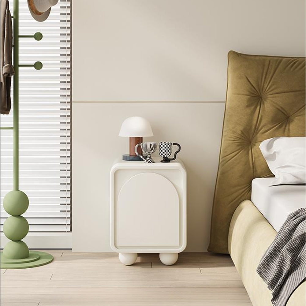 LIVARA NT1050 Cream-Style MDF Painted Bedside Table