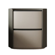 LIVARA NT1053 Full Plywood Saddle Leather Solid Wood Drawer Bedside Table