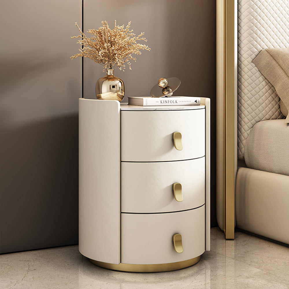 LIVARA NT1061 Sintered Stone Top Solid Wood Drawers Plywood-Bedside Table
