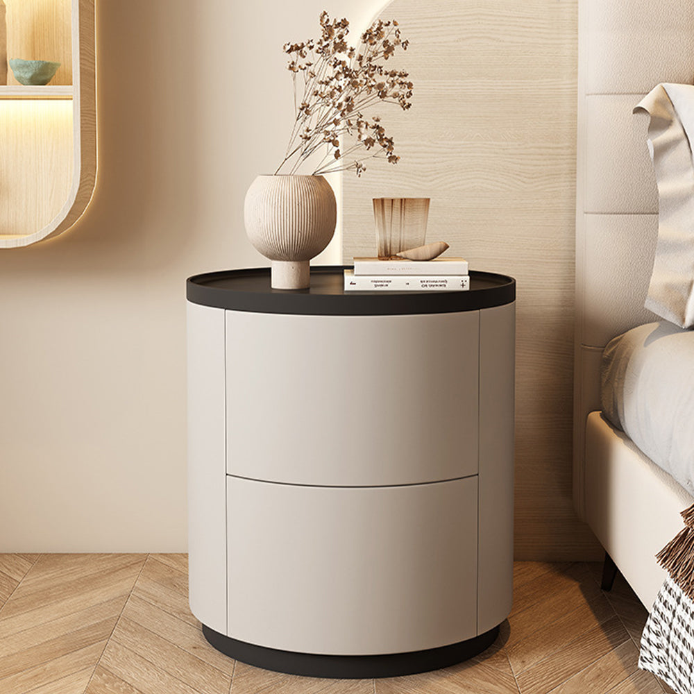 LIVARA NT1064 Streamlined Design Bedside Table-Black & White