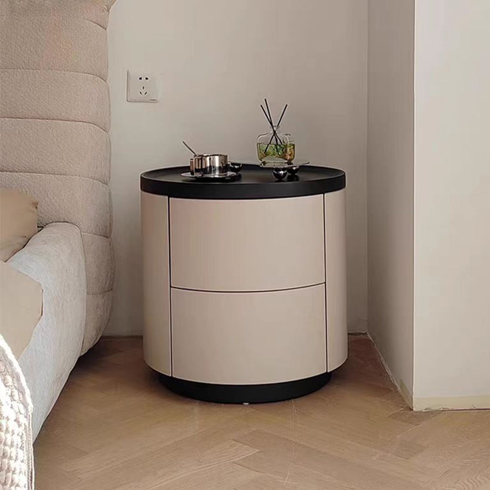 LIVARA NT1064 Streamlined Design Bedside Table-Black & White