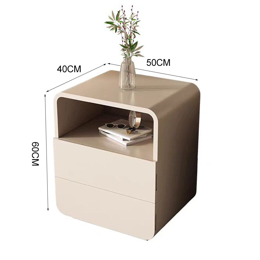 LIVARA NT1066 Baking Paint Finish Solid Wood Drawers - Bedside Table