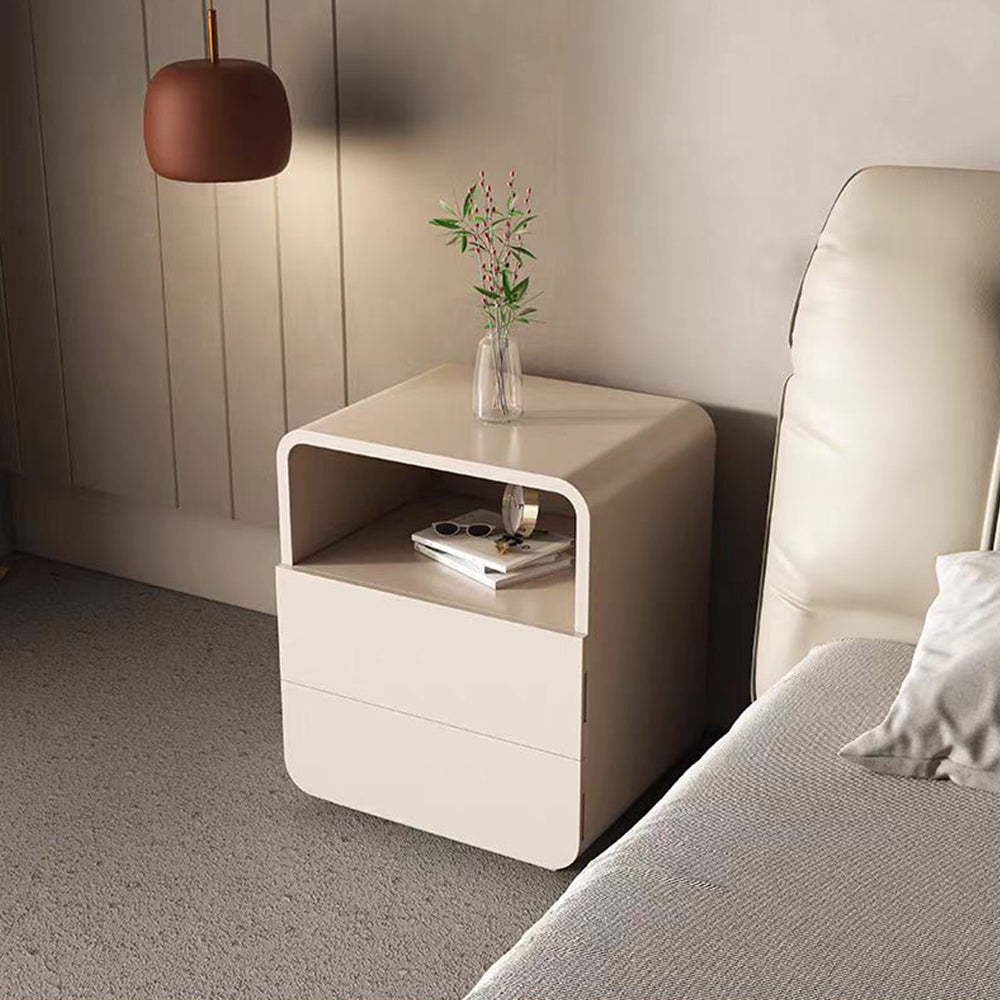 LIVARA NT1066 Baking Paint Finish Solid Wood Drawers - Bedside Table