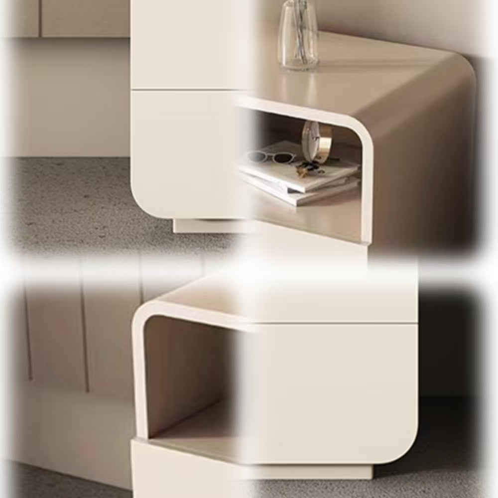 LIVARA NT1066 Baking Paint Finish Solid Wood Drawers - Bedside Table