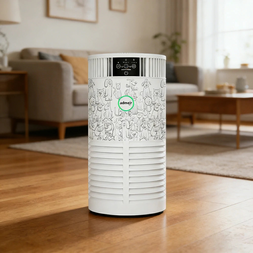 NEVORA Pet Air Purifier Hair Removal HEPA Filter Anti-Allergy Sterilisation Smart Design - White