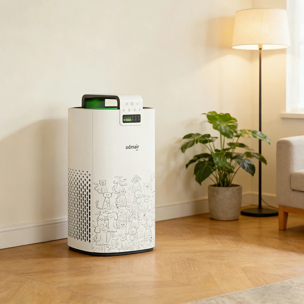 NEVORA Pet Air Purifier Hair Removal HEPA Filter Sterilisation Odour Control Aromatherapy - White