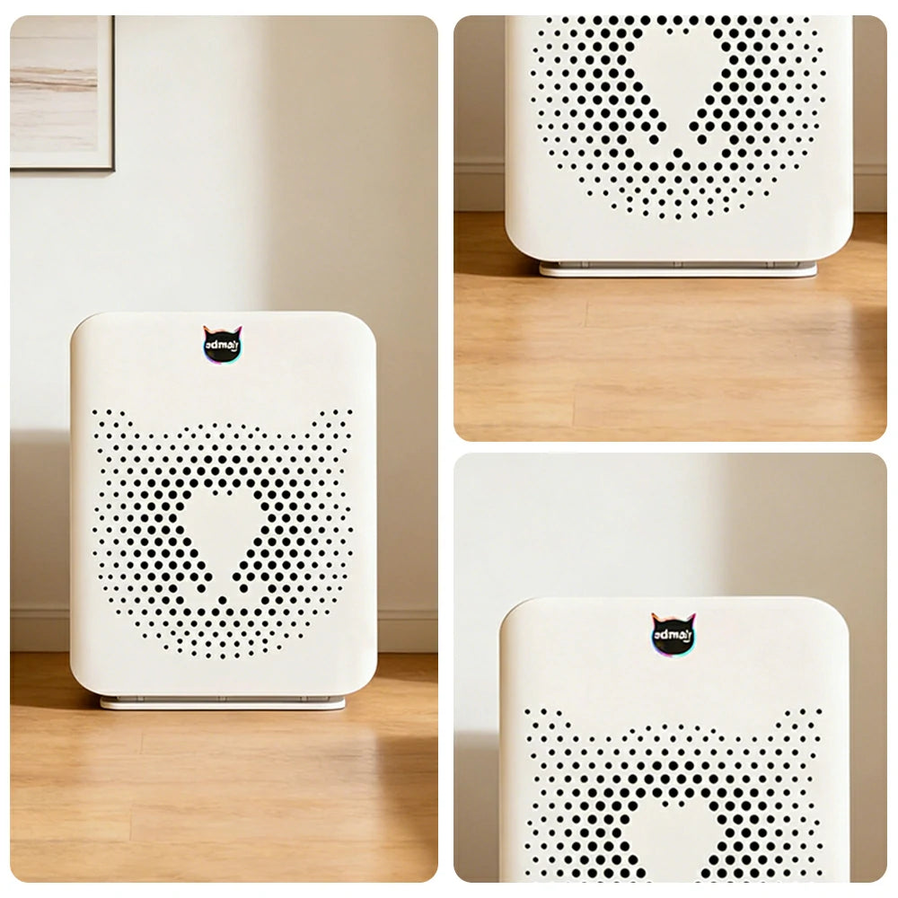 NEVORA Professional Pet Air Purifier - HEPA Filtration, Strong Hair Removal, Anti-Allergy & Odour Control, Low Noise Smart Design - White