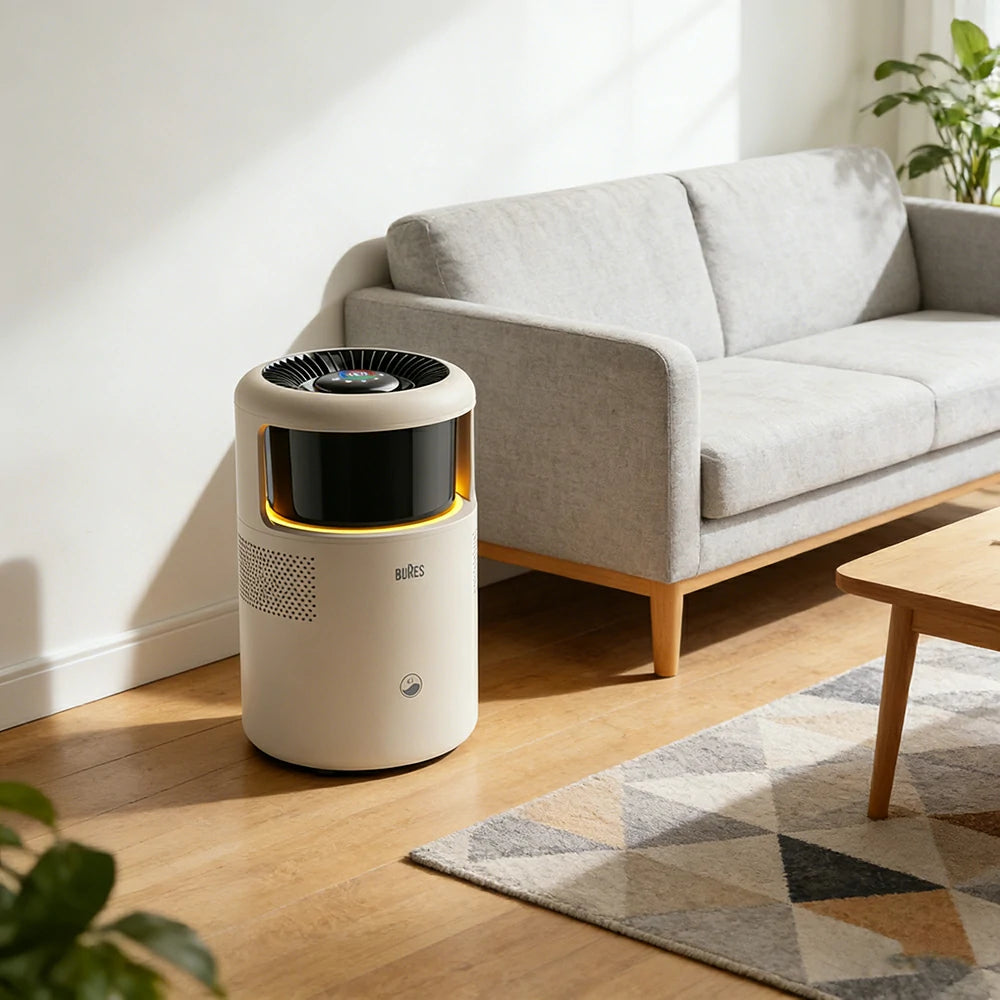 NEVORA Smart AI Humidifier - WiFi Control, 400ml/h Fast Humidification, Ultra Quiet for Baby, Sterilisation Design - Cream White