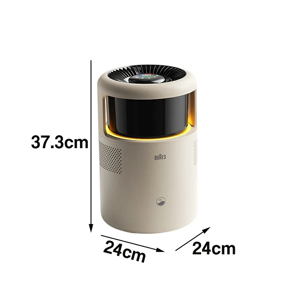 NEVORA Smart AI Humidifier - WiFi Control, 400ml/h Fast Humidification, Ultra Quiet for Baby, Sterilisation Design - Cream White