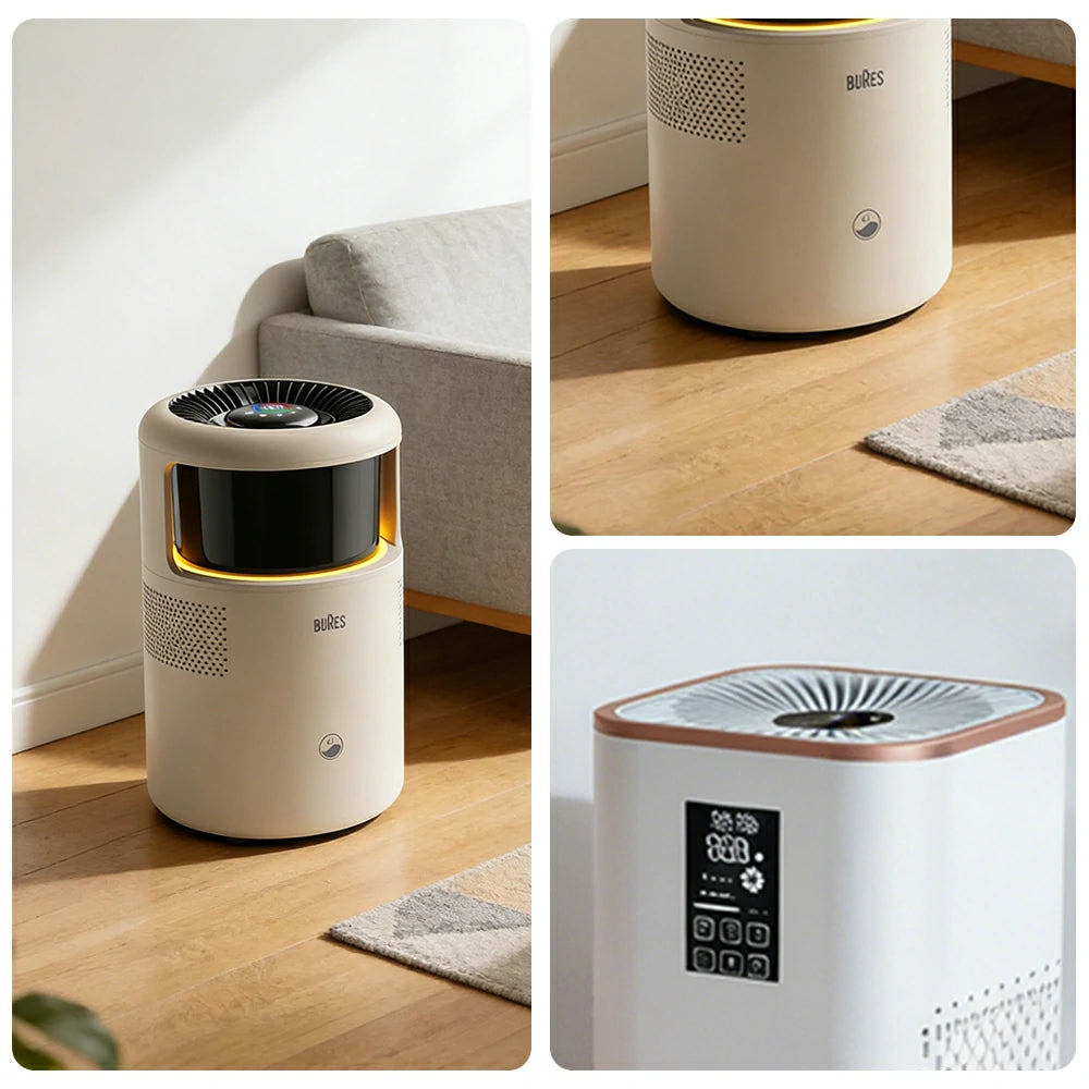 NEVORA Smart AI Humidifier - WiFi Control, 400ml/h Fast Humidification, Ultra Quiet for Baby, Sterilisation Design - Cream White