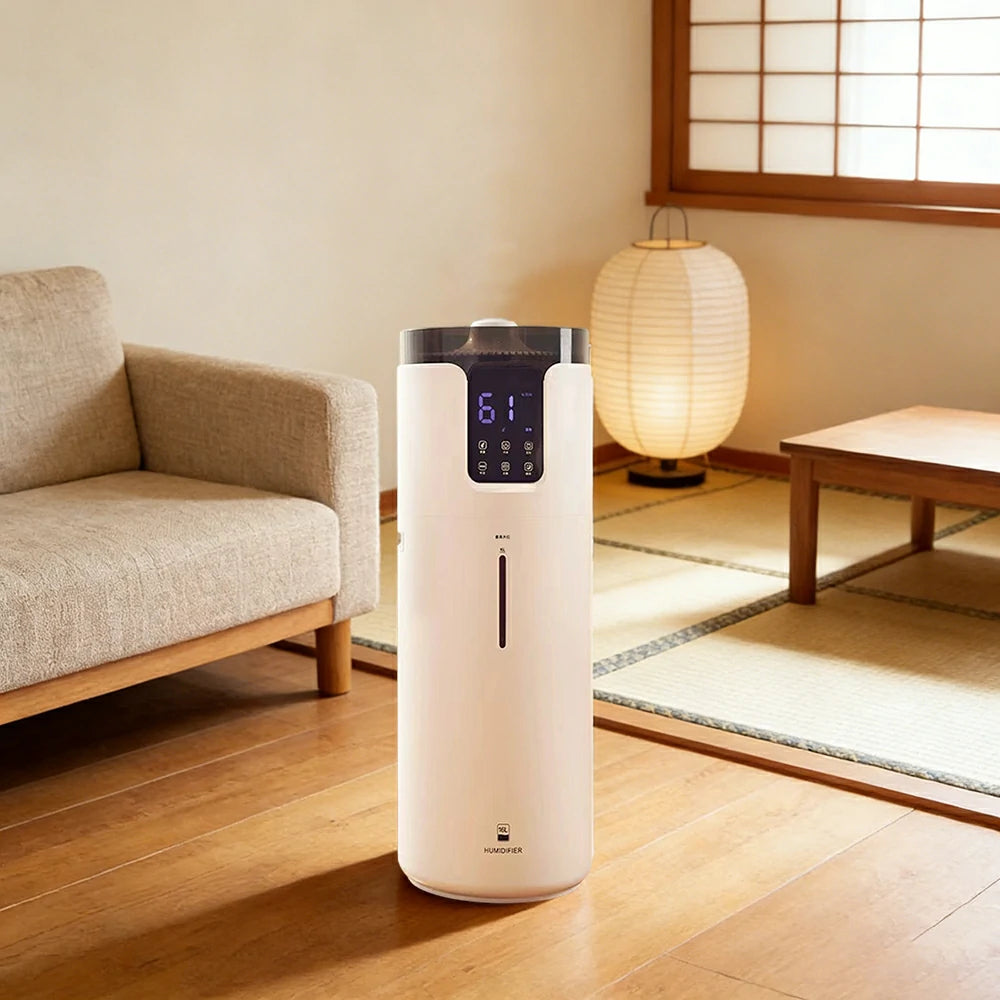 NEVORA Smart UV Sterilising Humidifier - 16L Large Capacity, Remote Control, Intelligent Humidity, Quiet Operation - White