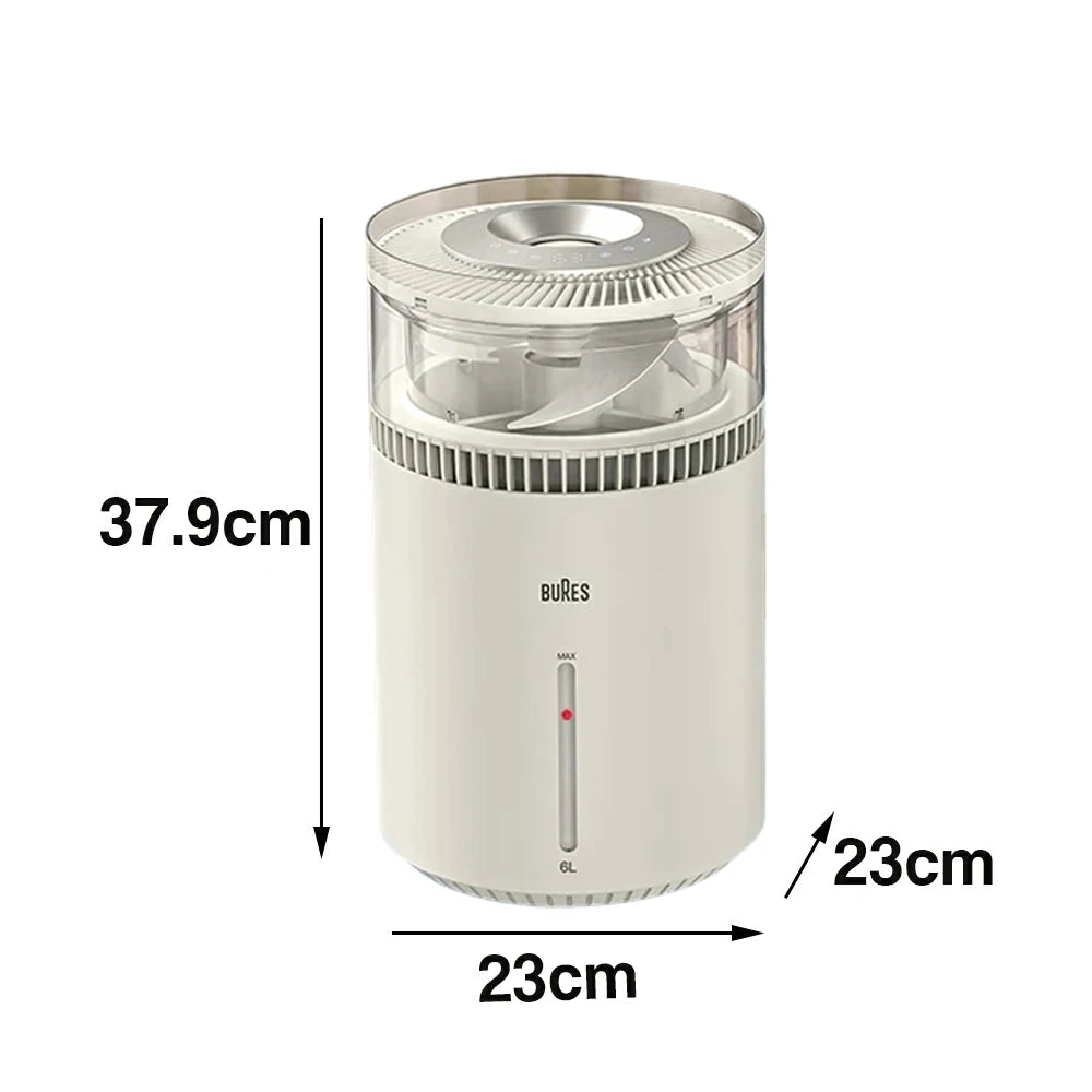 NEVORA Pure Mist-Free Humidifier - Sterilising Design, Healthy Air Moisture, Quiet Operation for Sensitive Users - White