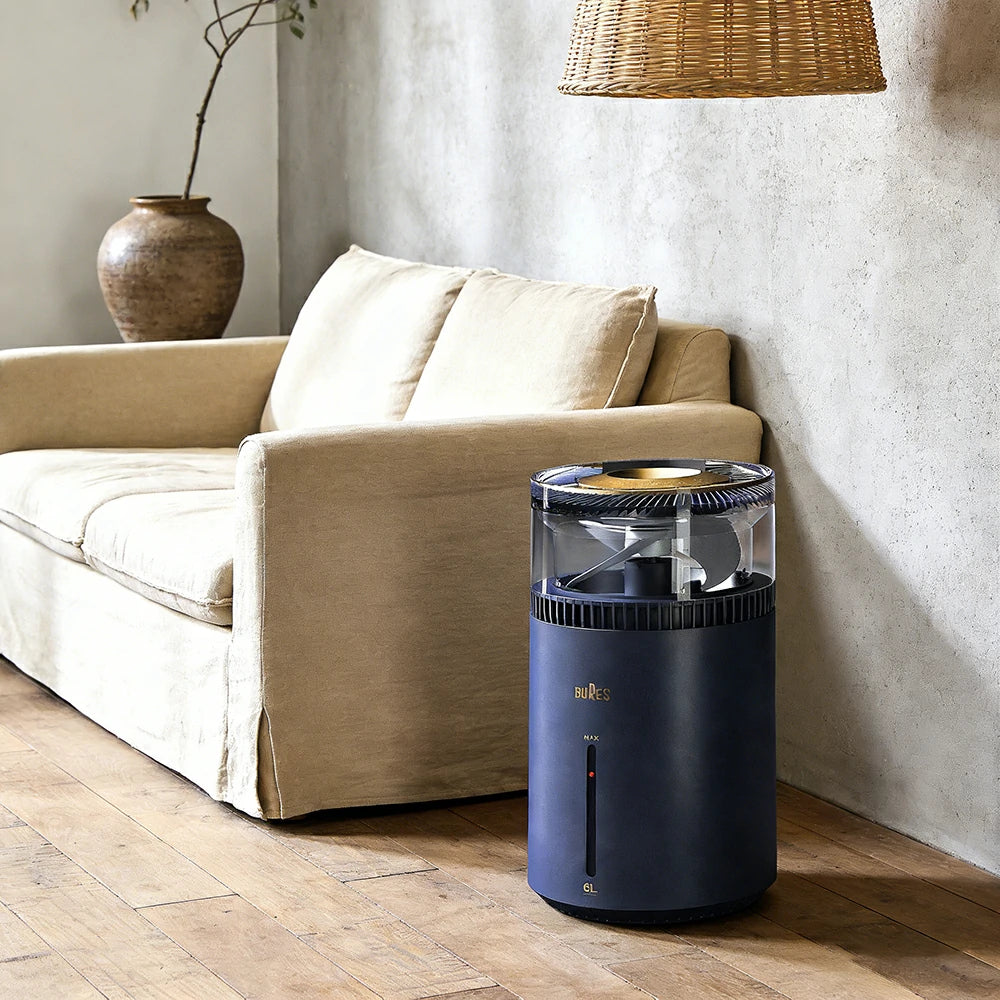 NEVORA Pure Mist-Free Humidifier - Sterilising Design, Healthy Air Moisture, Quiet Operation for Sensitive Users - Blue