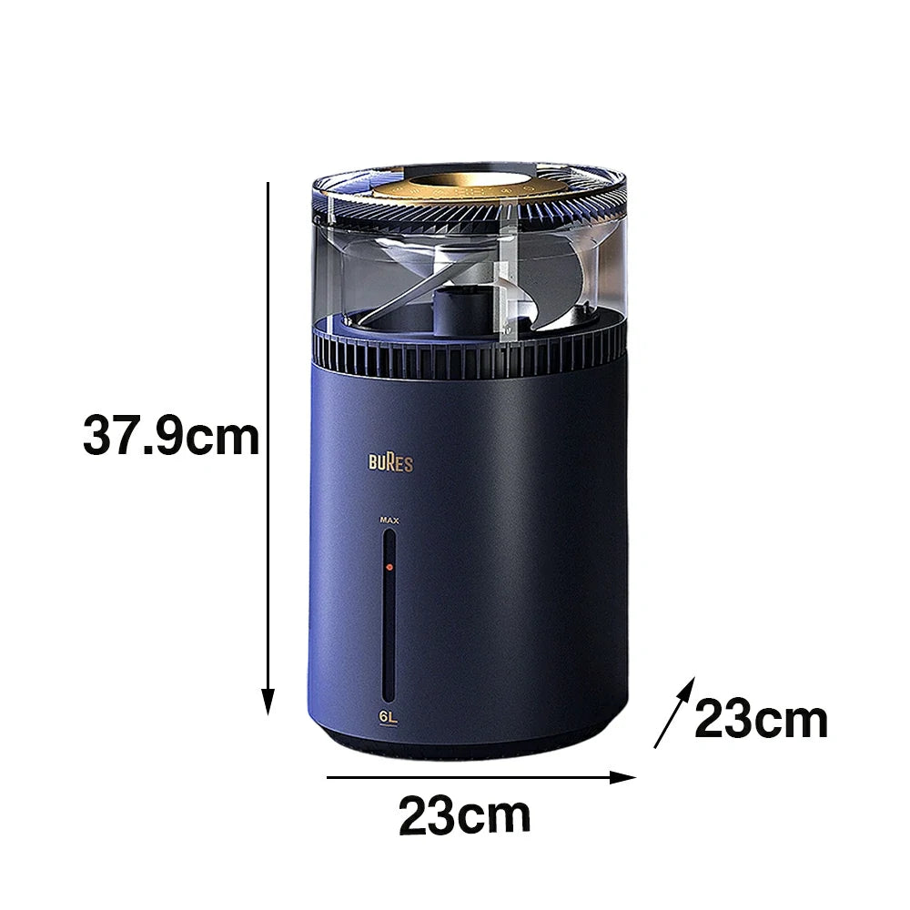 NEVORA Pure Mist-Free Humidifier - Sterilising Design, Healthy Air Moisture, Quiet Operation for Sensitive Users - Blue