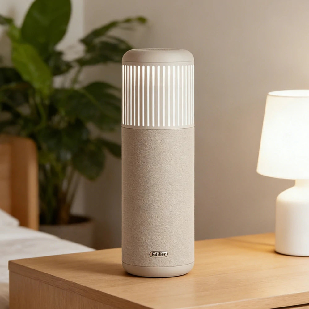 NEVORA Bluetooth Speaker 30W Deep Bass DSP Surround Aluminium Body with Table Lamp