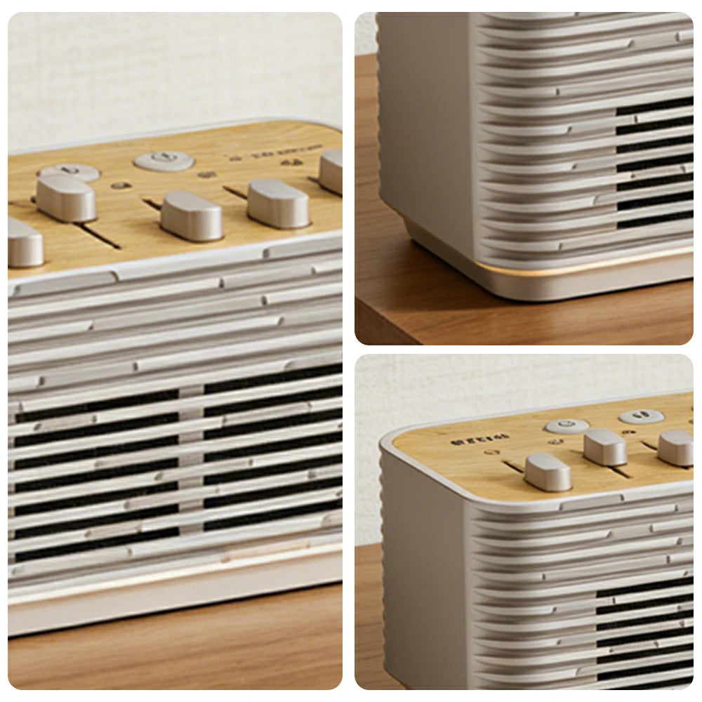 NEVORA White Noise Bluetooth Speaker Dual Speakers Rhythm Lighting Sleep and Meditation Design - Coffee