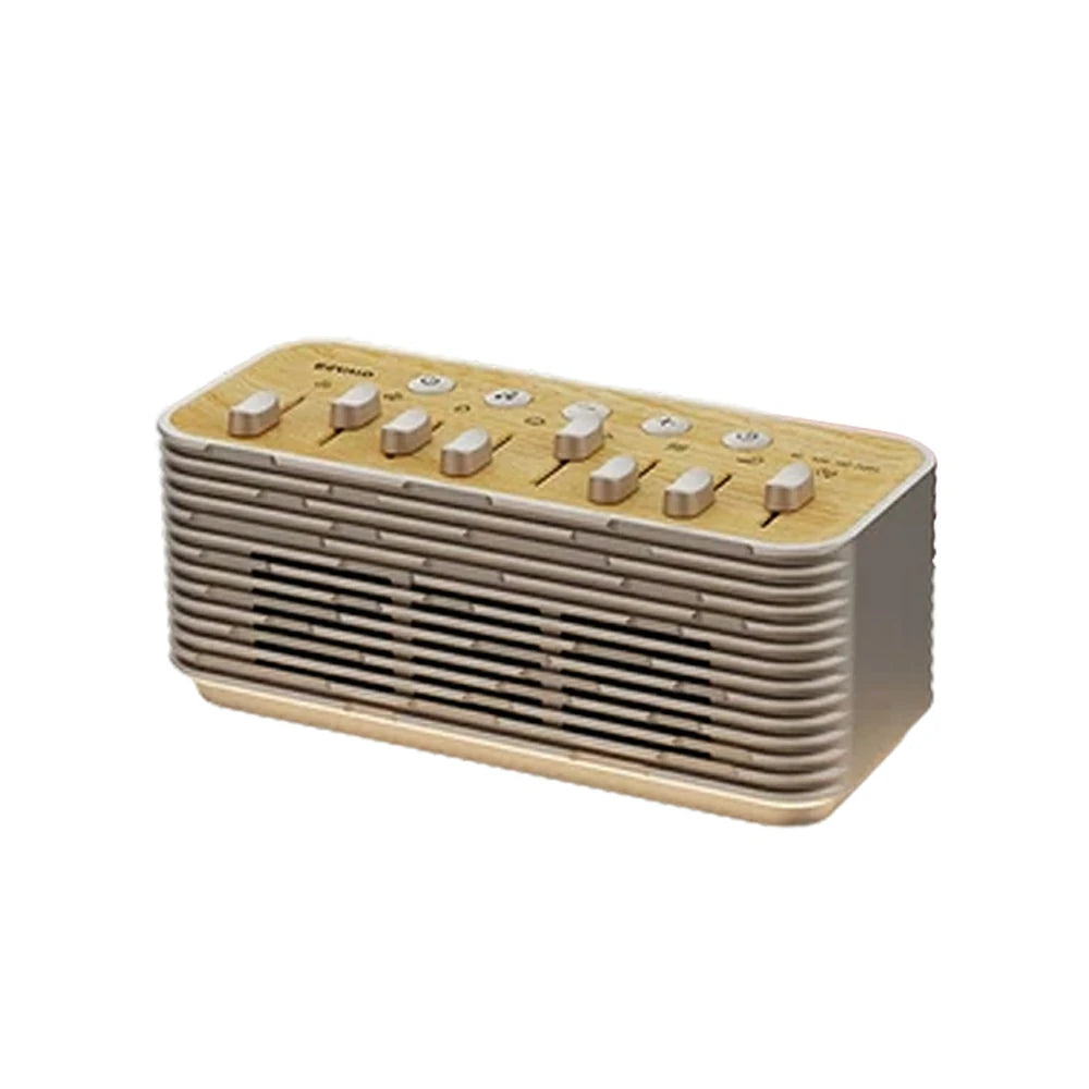 NEVORA White Noise Bluetooth Speaker Dual Speakers Rhythm Lighting Sleep and Meditation Design - Coffee