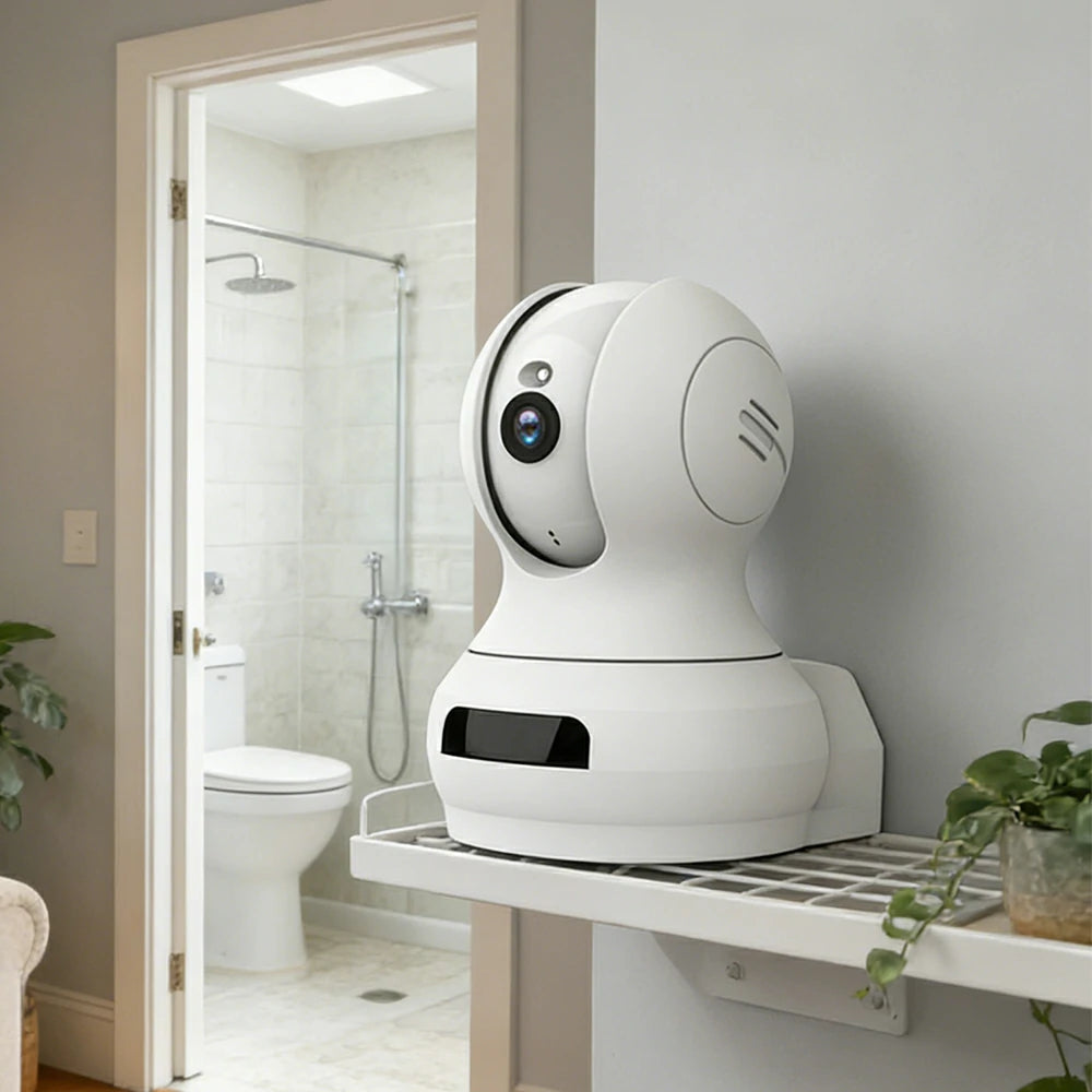 NEVORA Smart Indoor Security Camera Ultra HD AI Detection with Pan Tilt Control and Two Way Audio
