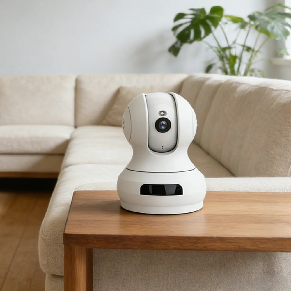 NEVORA Smart Indoor Security Camera Ultra HD AI Detection with Pan Tilt Control and Two Way Audio