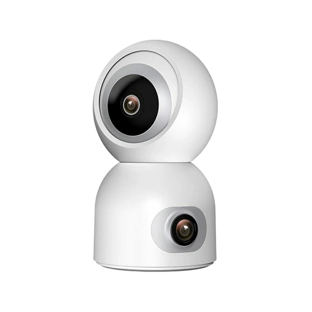 NEVORA Dual-Lens Security Camera - AI Human Tracking, Smart Auto Patrol, Infrared Night Vision, Two-Way Audio