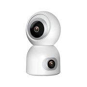 NEVORA Dual-Lens Security Camera - AI Human Tracking, Smart Auto Patrol, Infrared Night Vision, Two-Way Audio