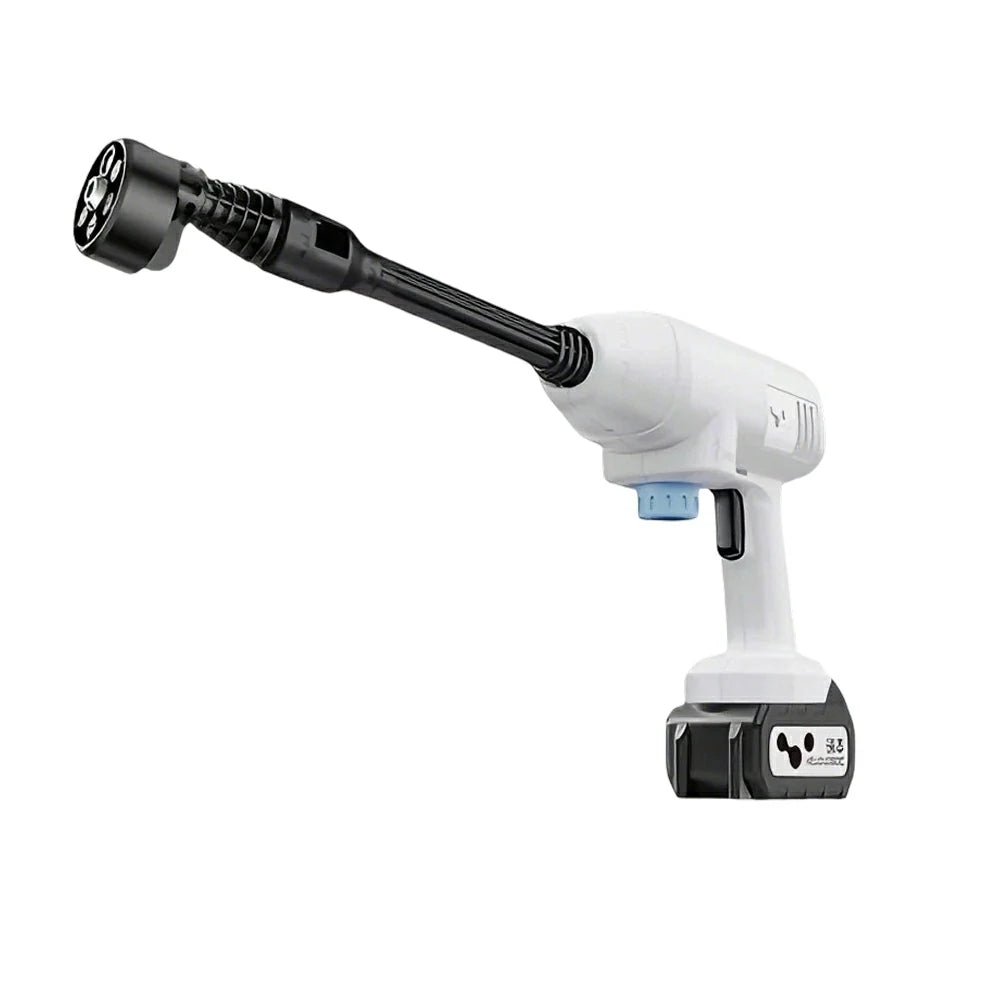 NEVORA Cordless Pressure Washer with 60000RPM Brushless Motor 24Bar High Pressure Lithium Battery Design - White