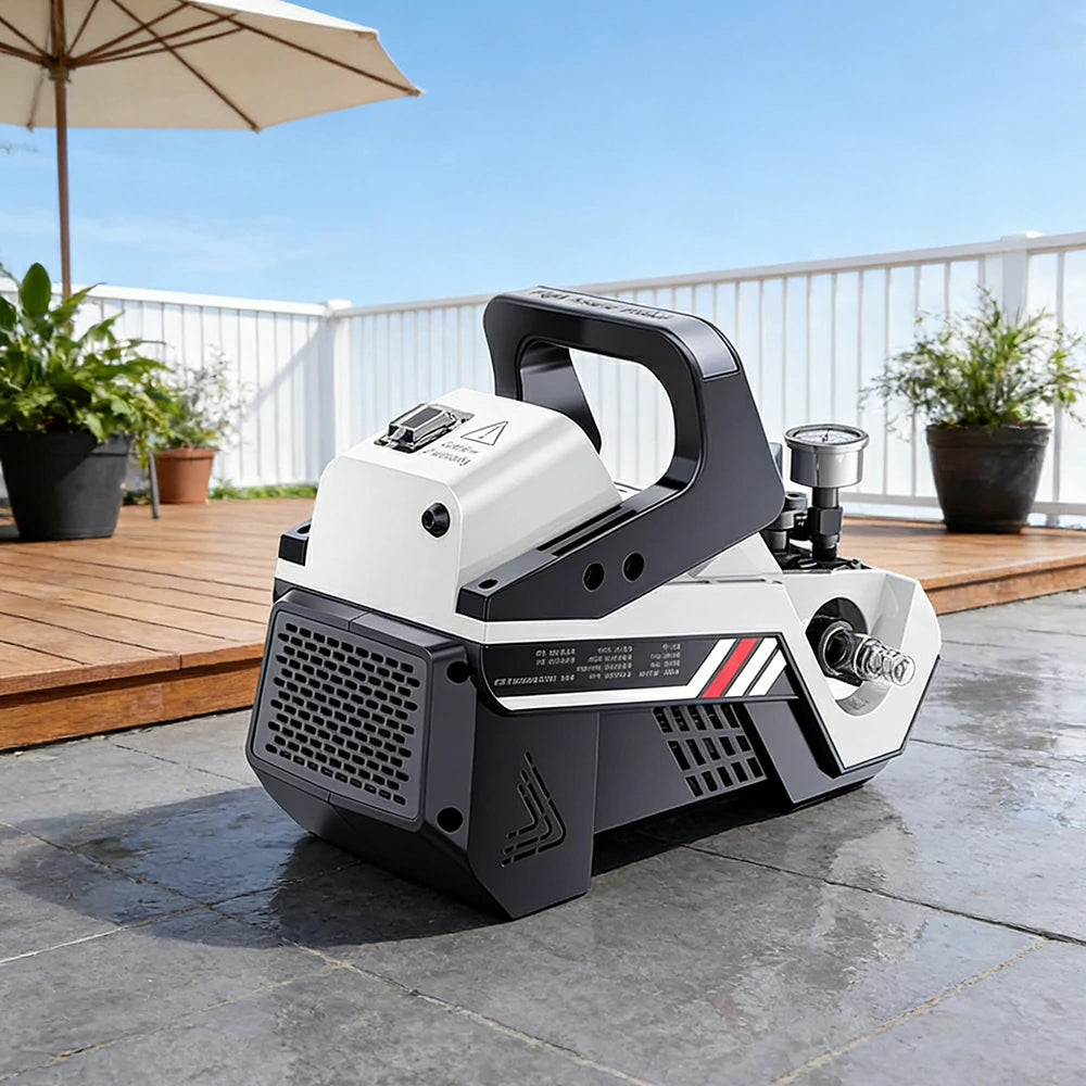 NEVORA High Pressure Washer with 1200W Induction Motor Auto Start Stop Dual Water Inlet and Pressure Gauge