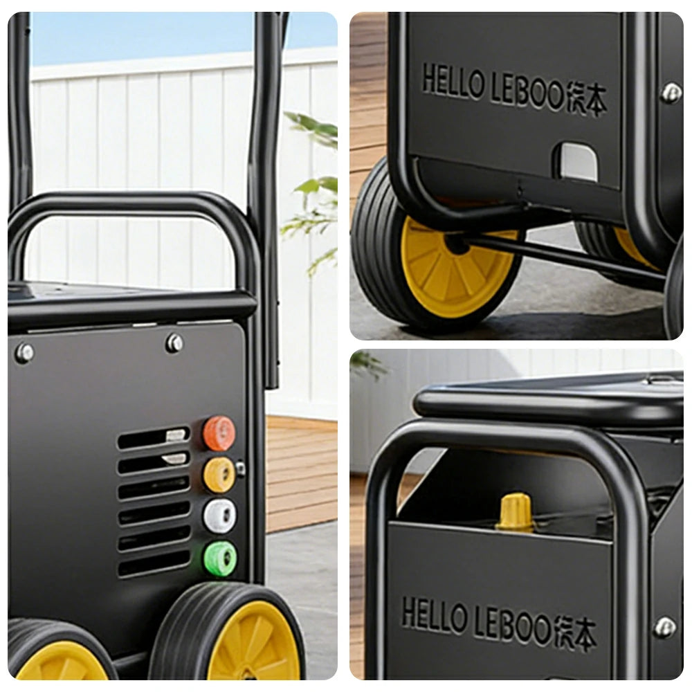 NEVORA Commercial High Pressure Washer 3000W 100 Bar Steel Body Copper Motor with Off Road Wheels