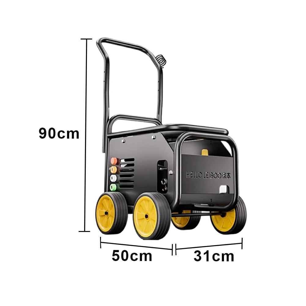 NEVORA Commercial High Pressure Washer 3000W 100 Bar Steel Body Copper Motor with Off Road Wheels