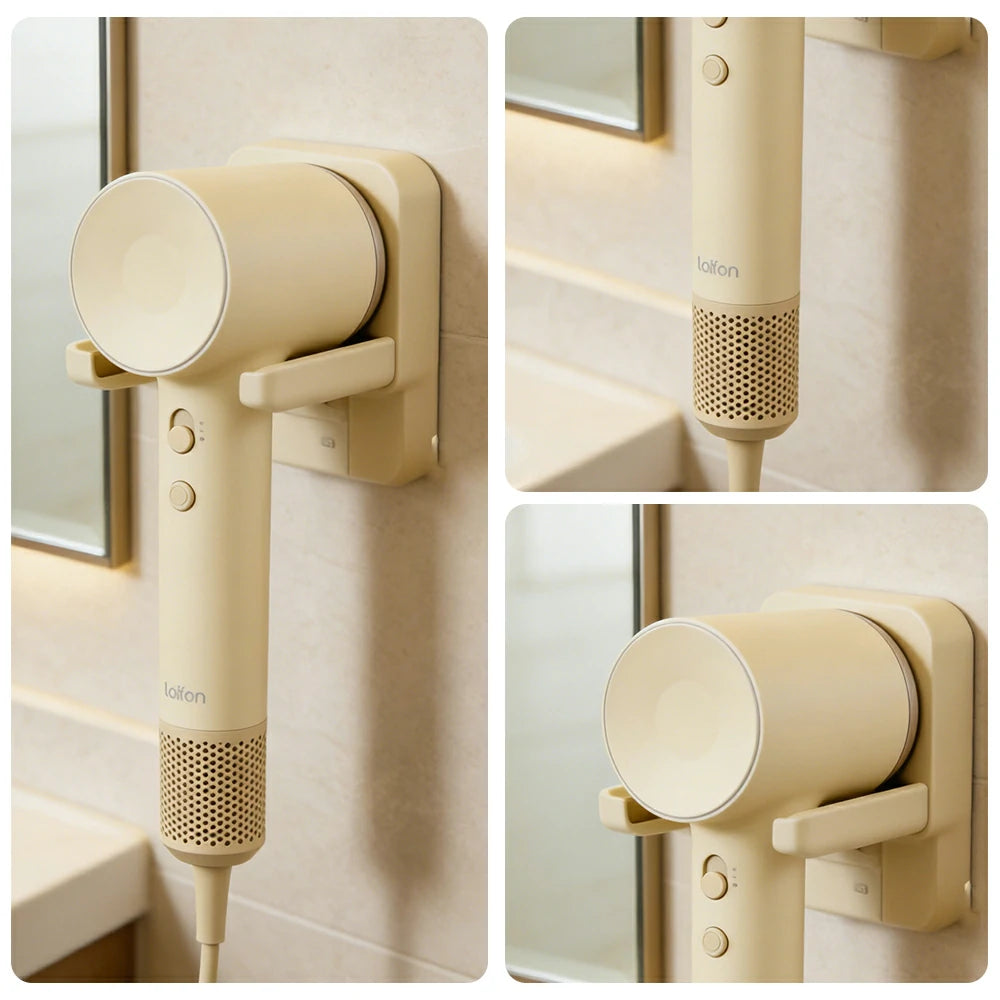 NEVORA High-Speed Hair Dryer - Intelligent Temperature Control, 200M Negative Ions, Low Noise, Magnetic Nozzle - Yellow