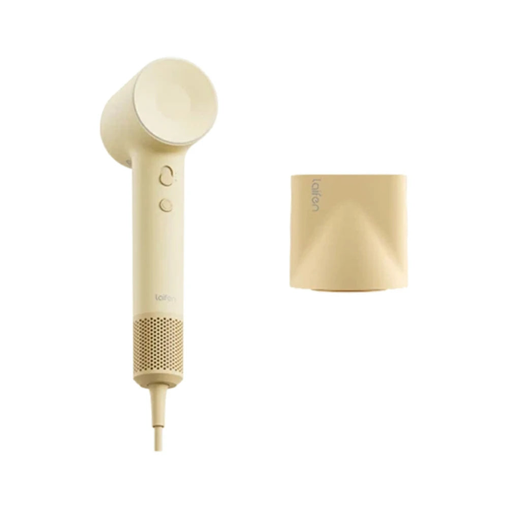 NEVORA High-Speed Hair Dryer - Intelligent Temperature Control, 200M Negative Ions, Low Noise, Magnetic Nozzle - Yellow