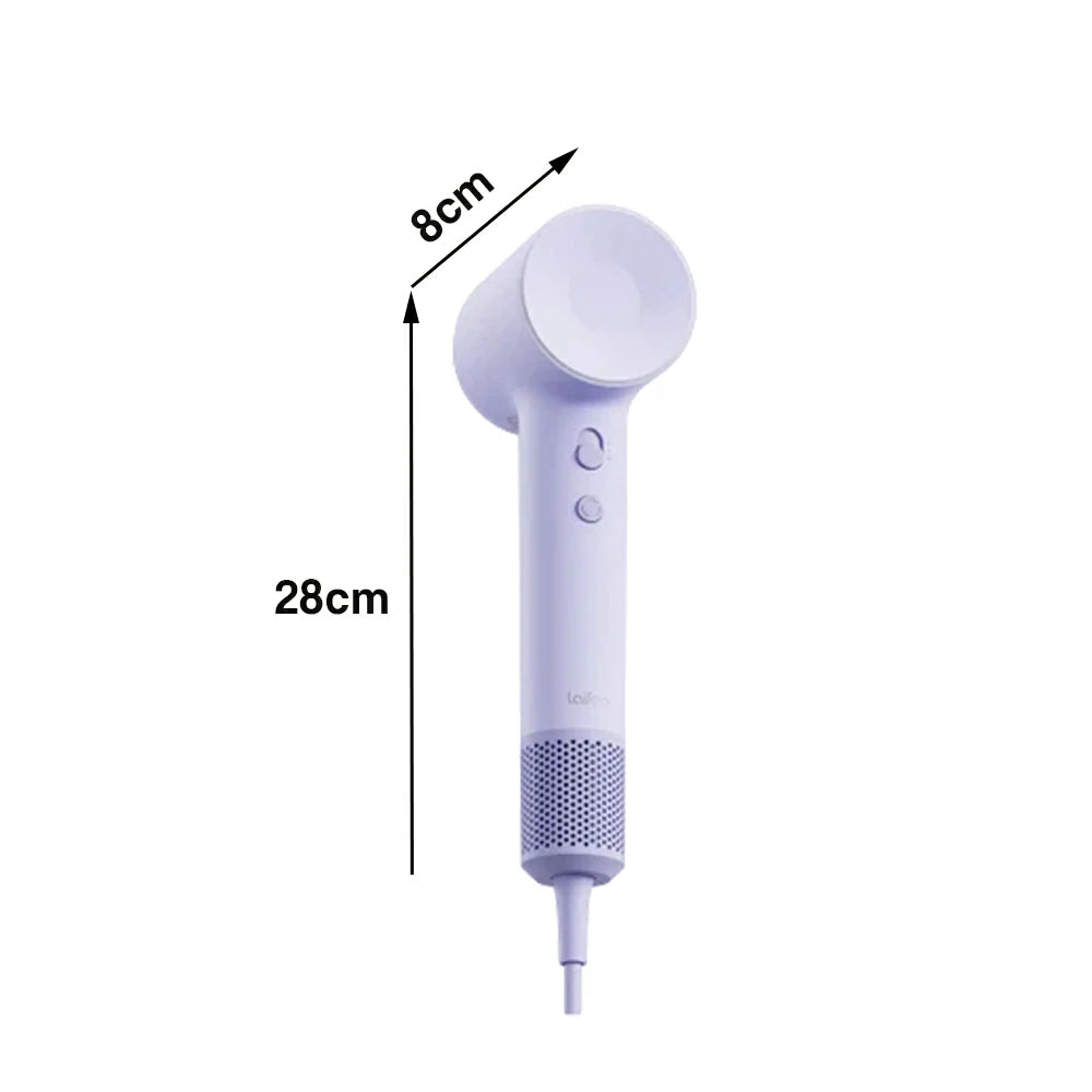 NEVORA High-Speed Hair Dryer - Intelligent Temperature Control, 200M Negative Ions, Low Noise, Magnetic Nozzle - Purple
