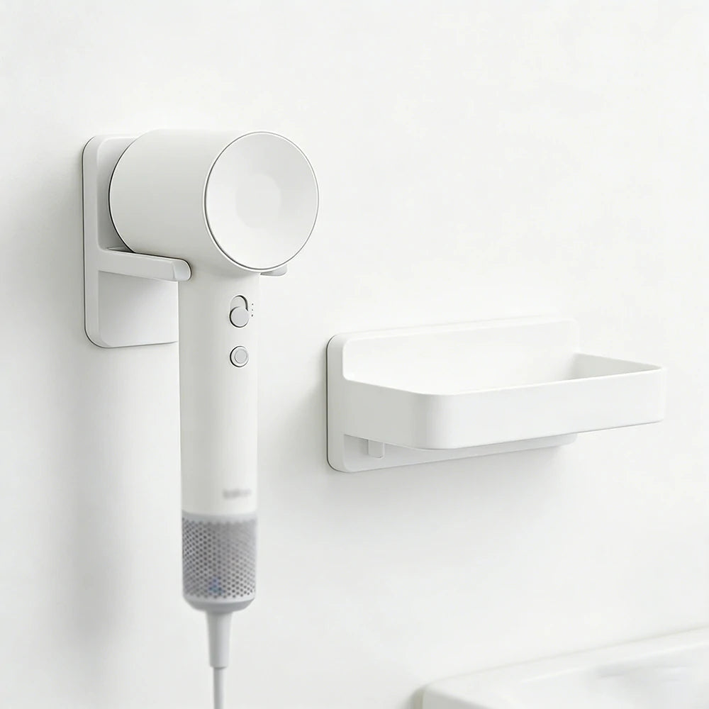 NEVORA High-Speed Hair Dryer - Intelligent Temperature Control, 200M Negative Ions, Low Noise, Magnetic Nozzle - White