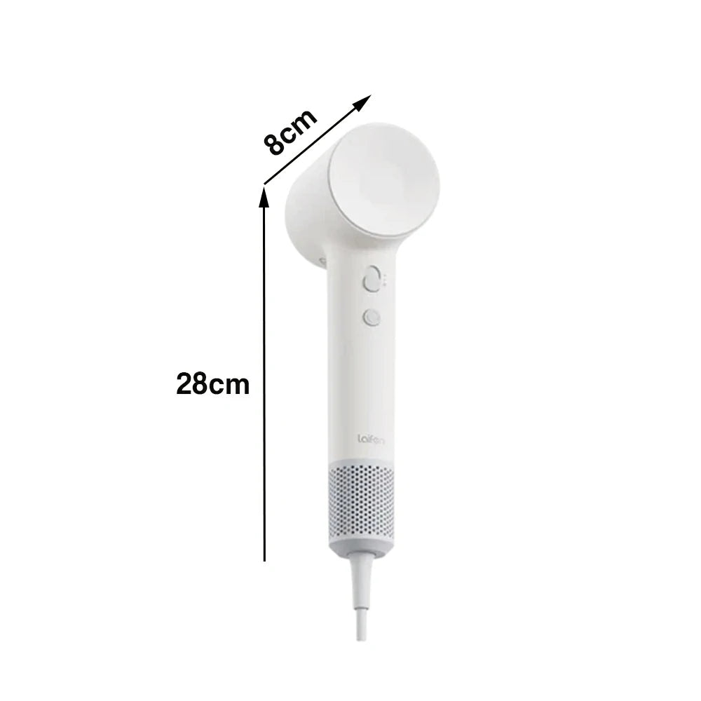 NEVORA High-Speed Hair Dryer - Intelligent Temperature Control, 200M Negative Ions, Low Noise, Magnetic Nozzle - White