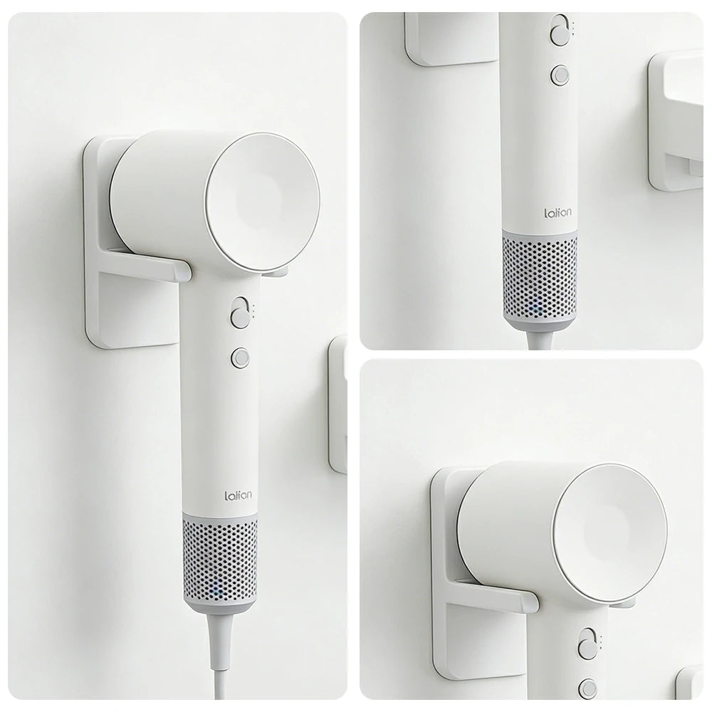 NEVORA High-Speed Hair Dryer - Intelligent Temperature Control, 200M Negative Ions, Low Noise, Magnetic Nozzle - White