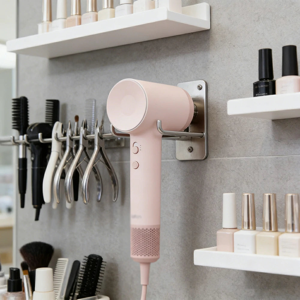 NEVORA High-Speed Hair Dryer - Intelligent Temperature Control, 200M Negative Ions, Low Noise, Magnetic Nozzle - Pink
