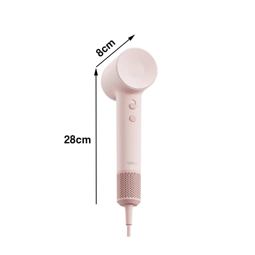 NEVORA High-Speed Hair Dryer - Intelligent Temperature Control, 200M Negative Ions, Low Noise, Magnetic Nozzle - Pink