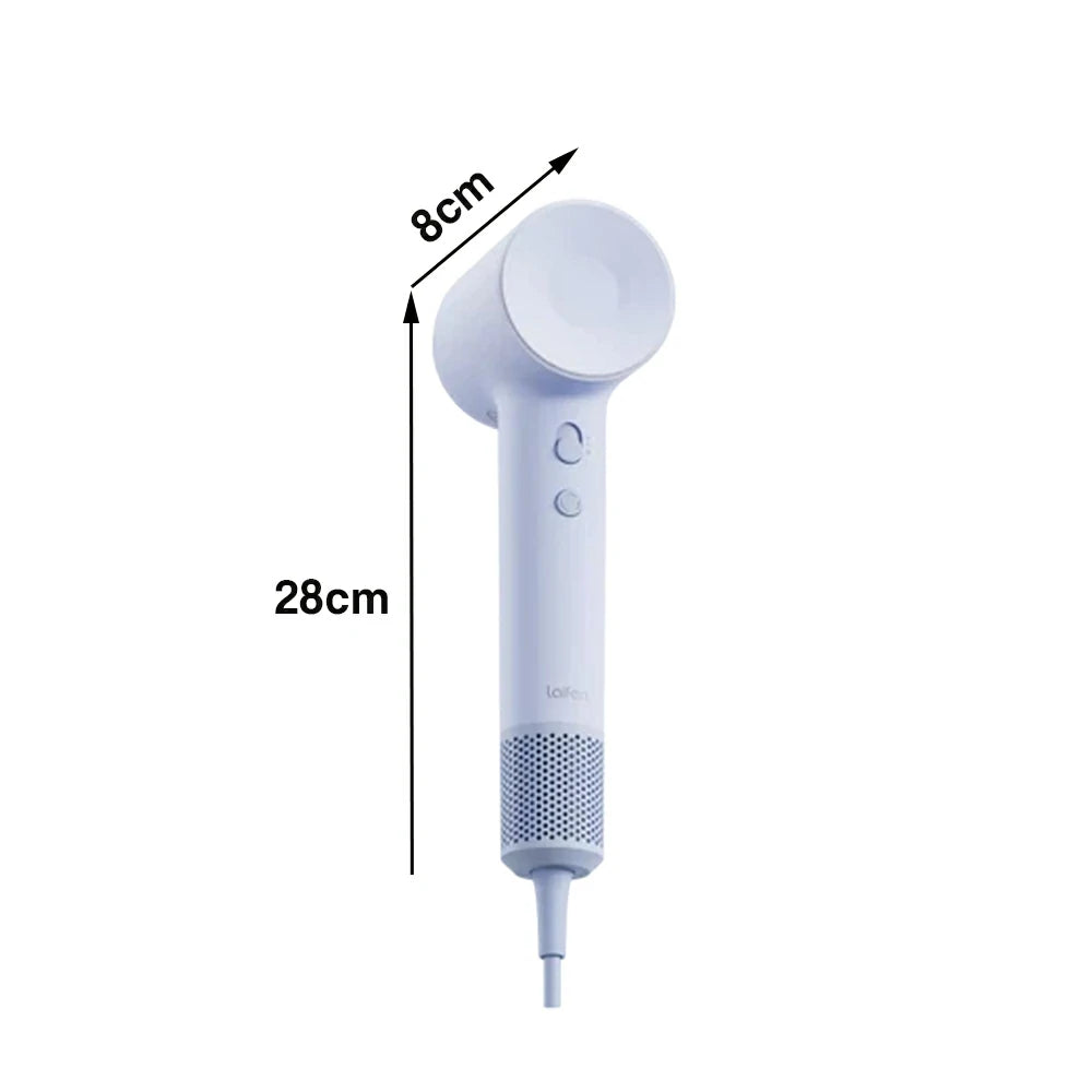 NEVORA High-Speed Hair Dryer - Intelligent Temperature Control, 200M Negative Ions, Low Noise, Magnetic Nozzle - Blue