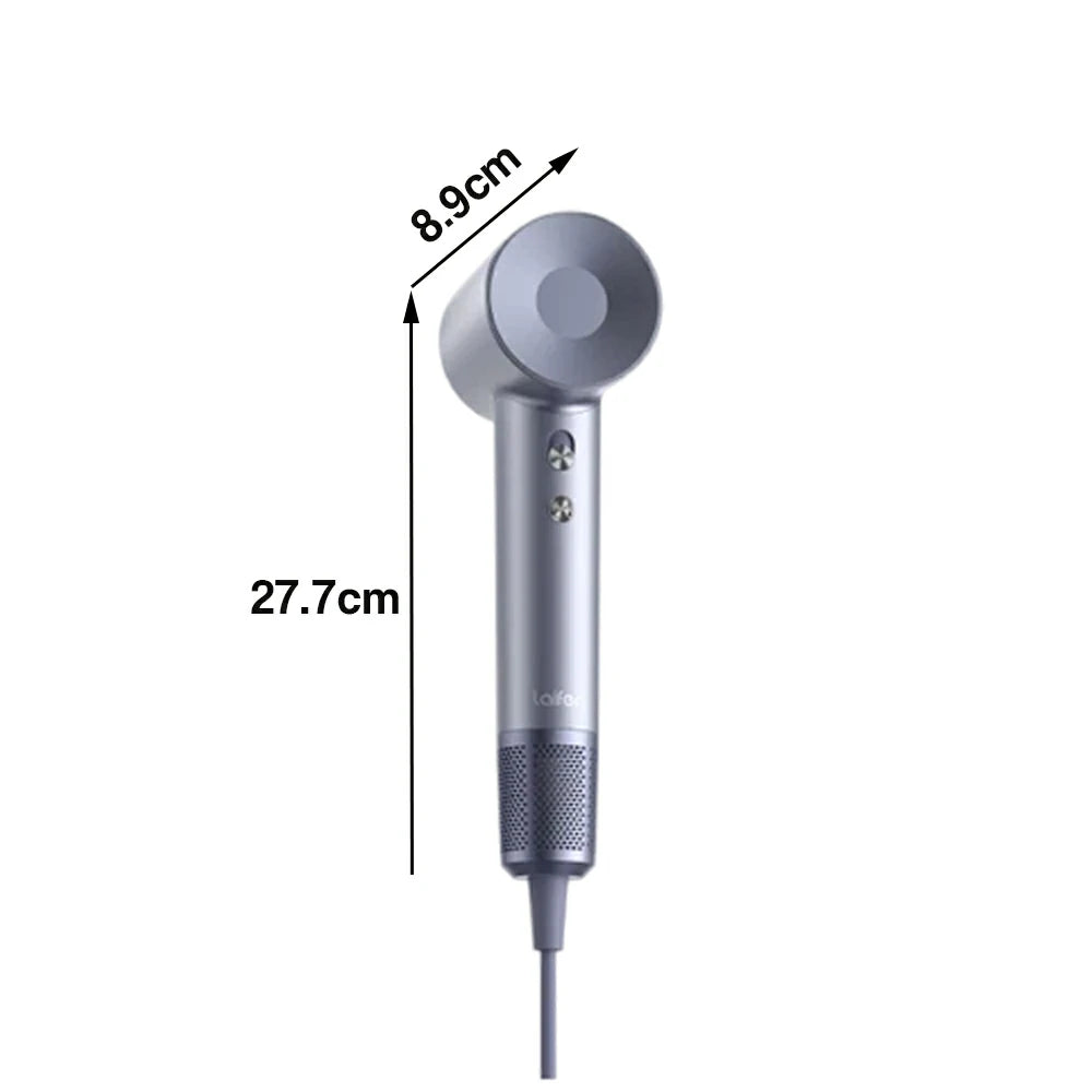 NEVORA High-Speed Hair Dryer - 110,000RPM Powerful Airflow, Nylon Fibreglass Body, Negative Ion Care, Magnetic Nozzle - Silver