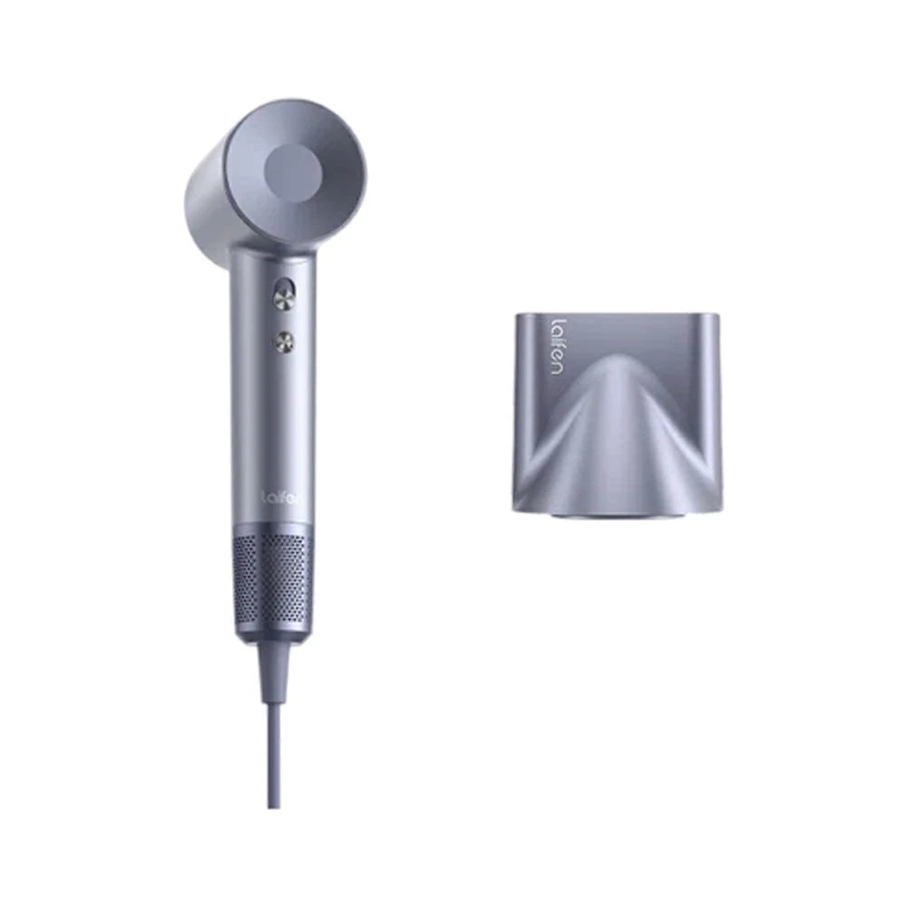 NEVORA High-Speed Hair Dryer - 110,000RPM Powerful Airflow, Nylon Fibreglass Body, Negative Ion Care, Magnetic Nozzle - Silver