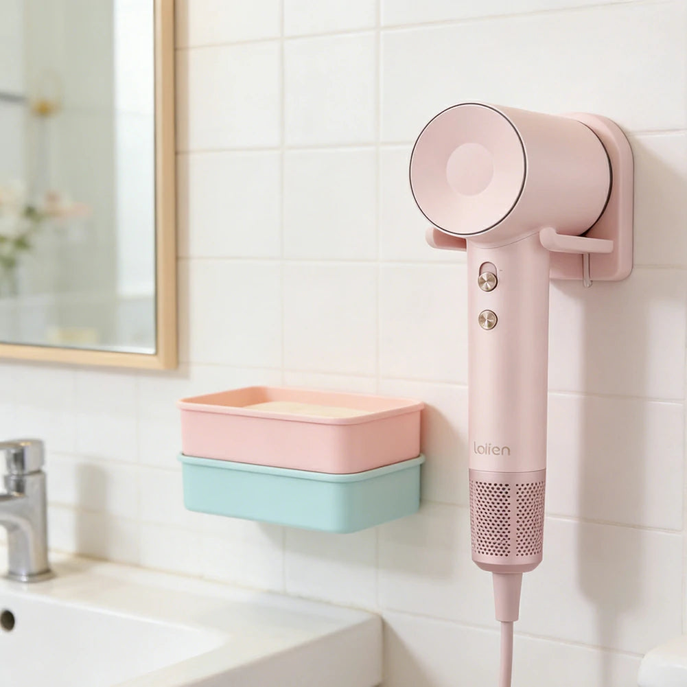 NEVORA High-Speed Hair Dryer - 110,000RPM Powerful Airflow, Nylon Fibreglass Body, Negative Ion Care, Magnetic Nozzle - Pink