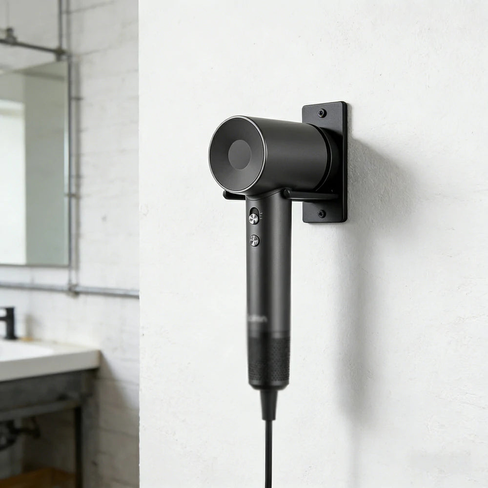 NEVORA High-Speed Hair Dryer - 110,000RPM Powerful Airflow, Nylon Fibreglass Body, Negative Ion Care, Magnetic Nozzle - Grey