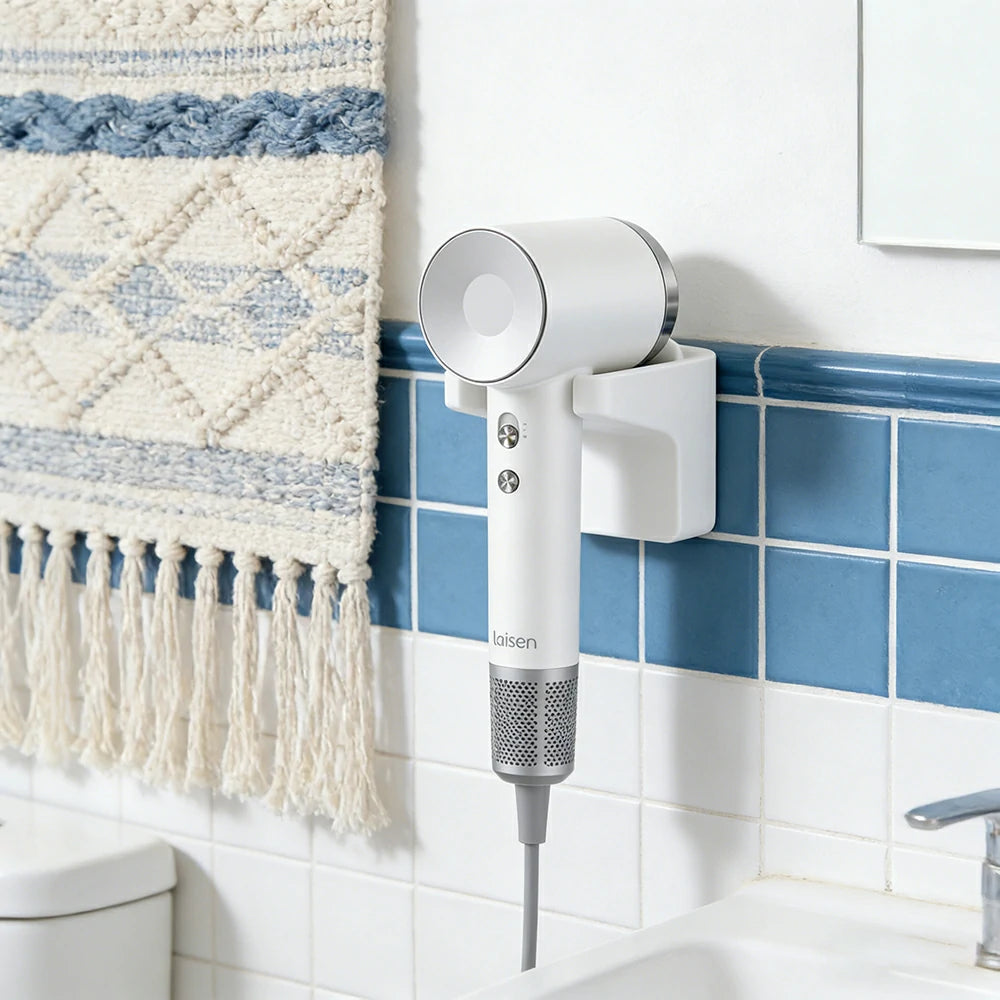 NEVORA High-Speed Hair Dryer - 110,000RPM Powerful Airflow, Nylon Fibreglass Body, Negative Ion Care, Magnetic Nozzle - White