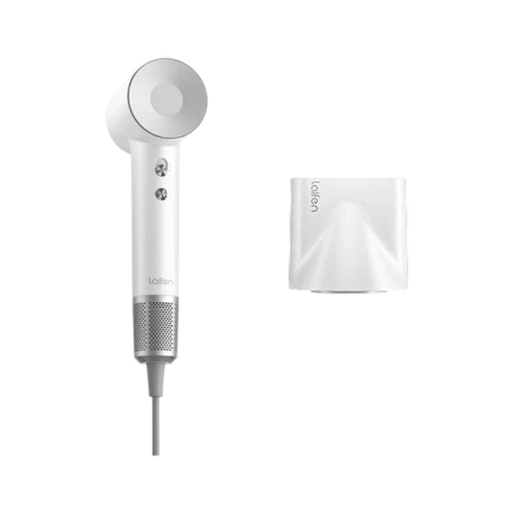 NEVORA High-Speed Hair Dryer - 110,000RPM Powerful Airflow, Nylon Fibreglass Body, Negative Ion Care, Magnetic Nozzle - White