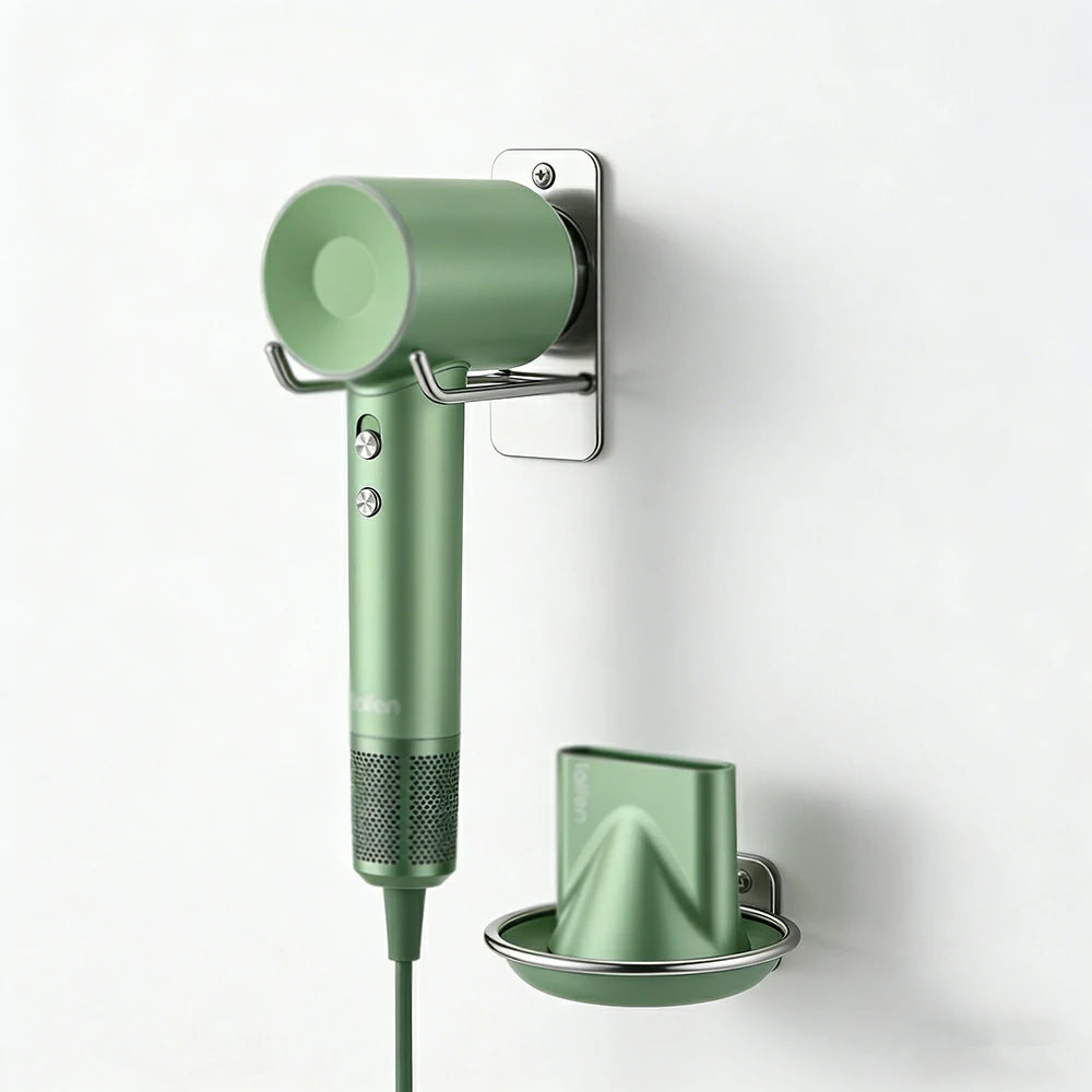 NEVORA High-Speed Hair Dryer - 110,000RPM Powerful Airflow, Nylon Fibreglass Body, Negative Ion Care, Magnetic Nozzle - Green