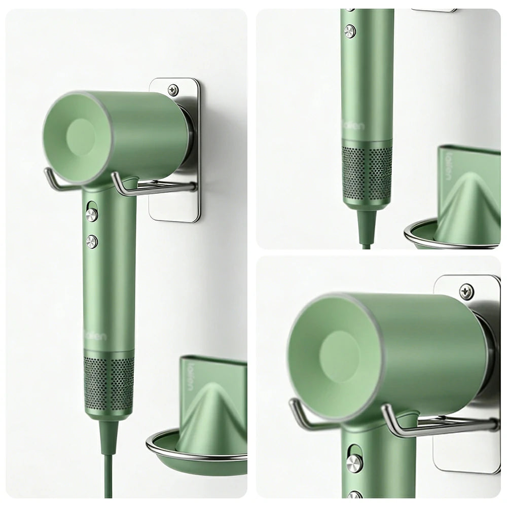 NEVORA High-Speed Hair Dryer - 110,000RPM Powerful Airflow, Nylon Fibreglass Body, Negative Ion Care, Magnetic Nozzle - Green