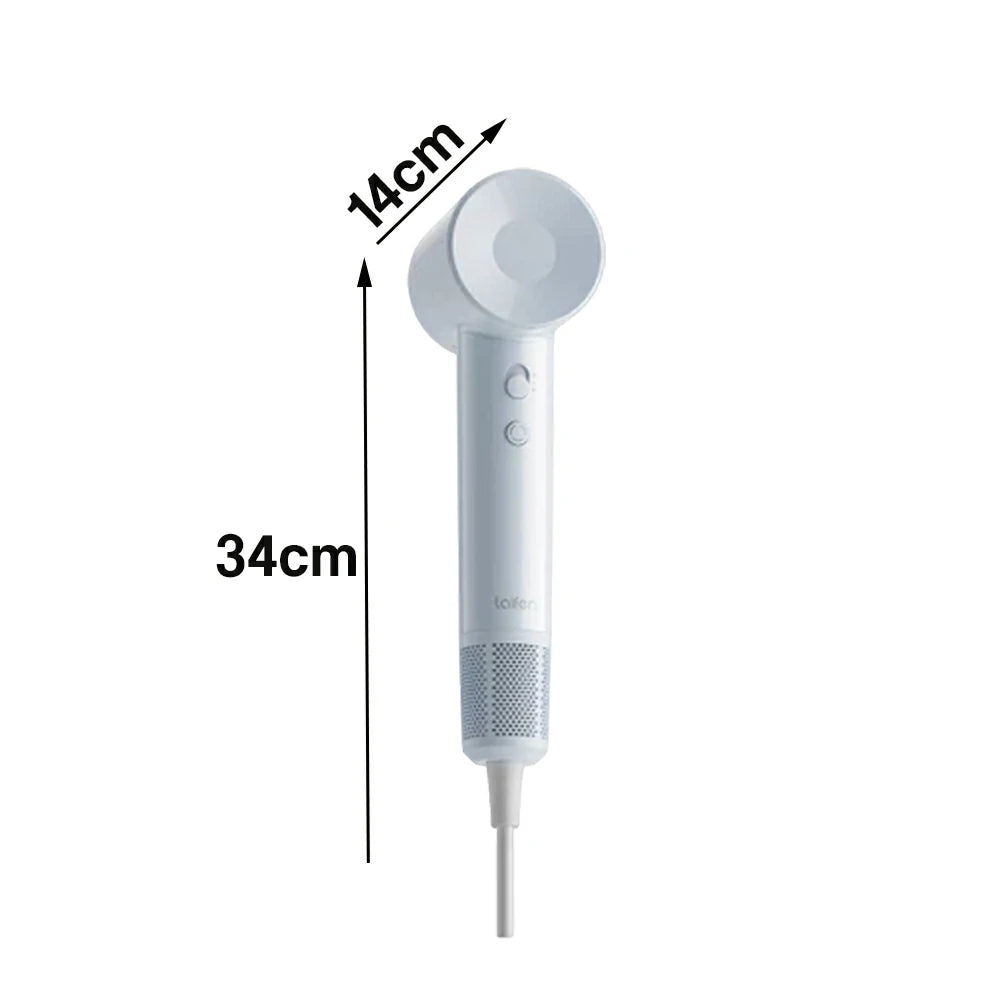 NEVORA High-Speed Hair Dryer - 100,000RPM Powerful Airflow, High-Gloss Finish, Negative Ion Care, Child Safe Mode - Blue