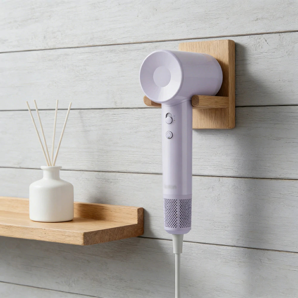 NEVORA High-Speed Hair Dryer - 100,000RPM Powerful Airflow, High-Gloss Finish, Negative Ion Care, Child Safe Mode - Purple